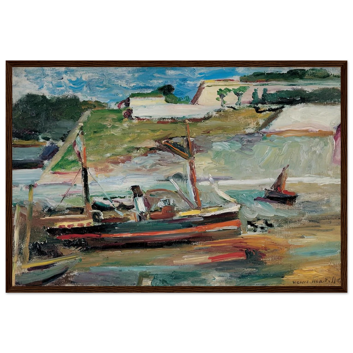 BELLE ILE LE PORT DE PALAIS 1896 Framed Poster | Henri Matisse Framed Prints Wall Art | Henri Matisse Print