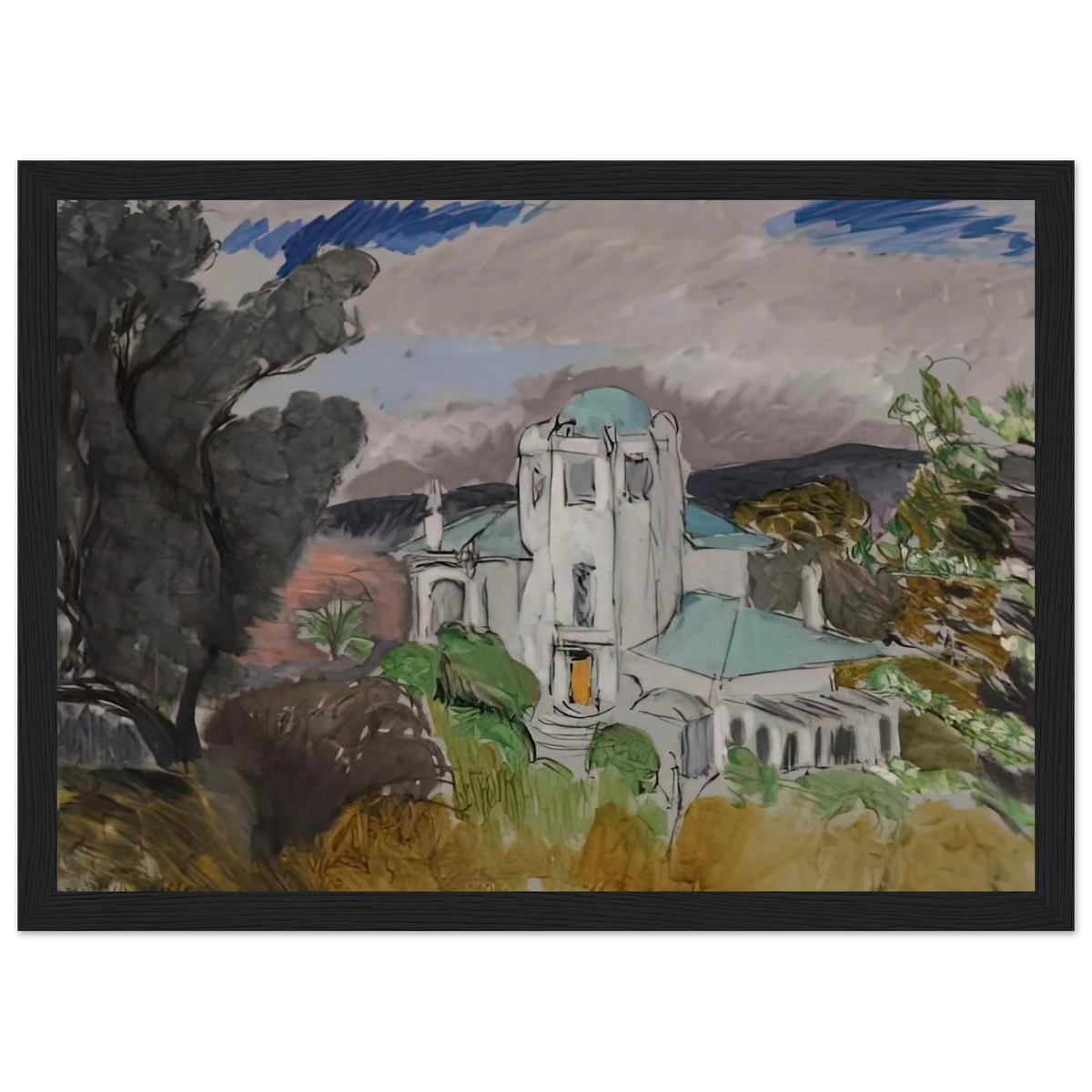 BLUE VILLA 1918 Framed Poster | Henri Matisse Framed Prints Wall Art | Henri Matisse Print