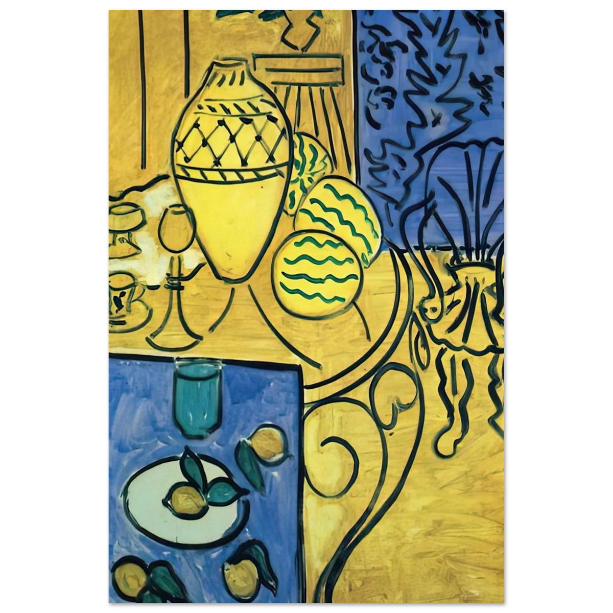 INTERIOR IN YELLOW 1946 Poster | Henri Matisse Poster | Henri Matisse Print