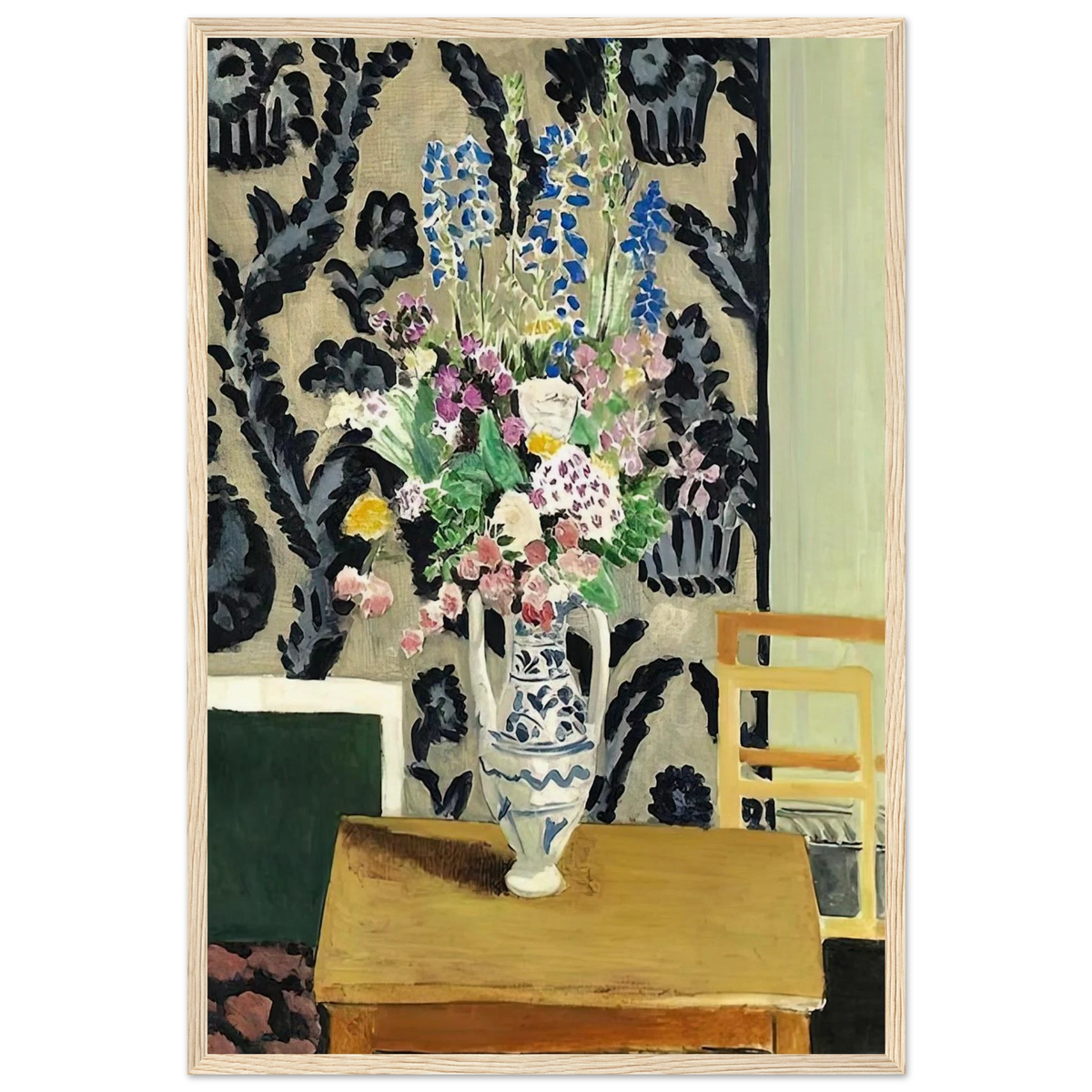 BOUQUET DE FLEURS POUR LE QUATORZE JUILLET 1919 Framed Poster | Henri Matisse Framed Prints Wall Art | Henri Matisse Print