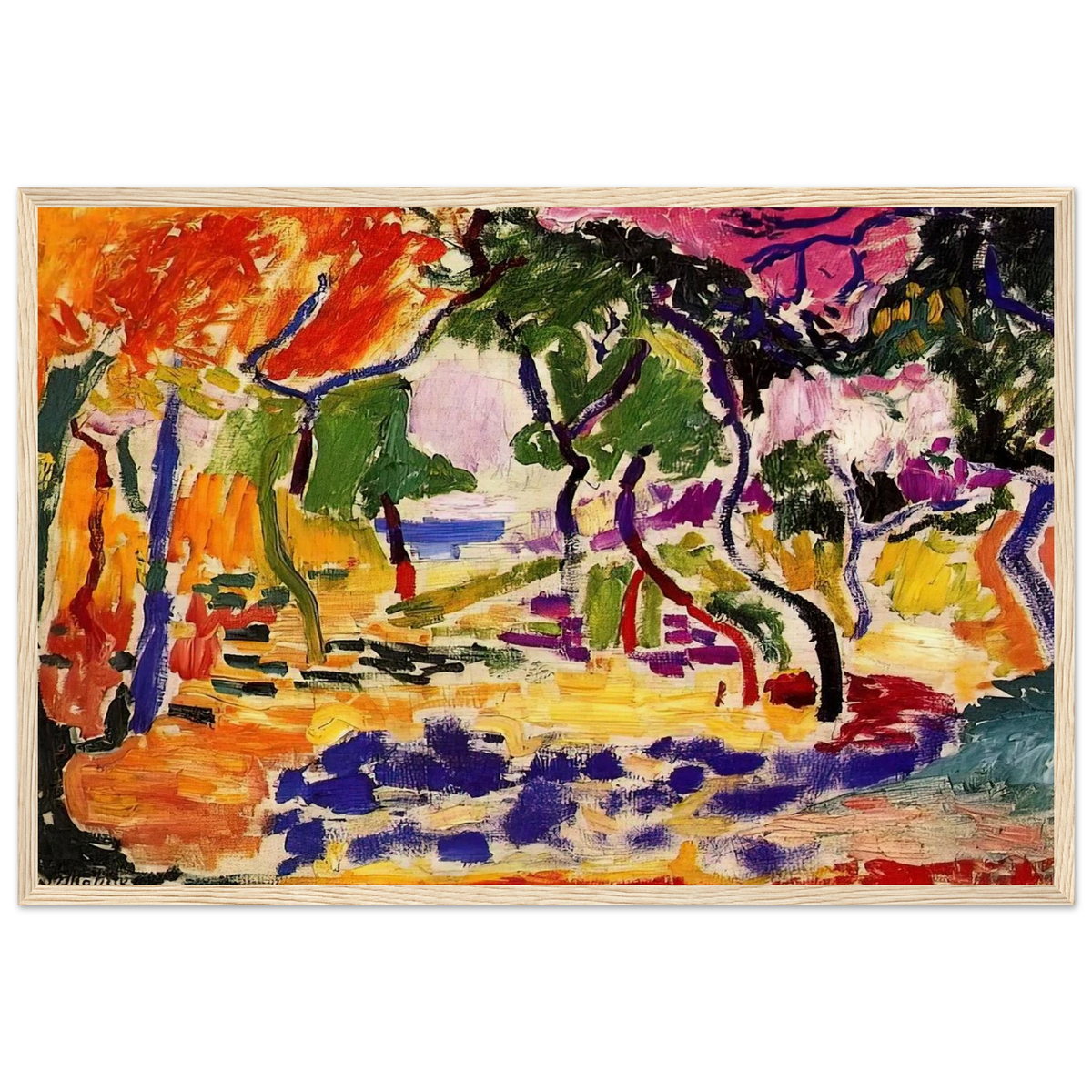 COUNTRYSIDE AT COLLIOURE 1905 Framed Poster | Henri Matisse Framed Prints Wall Art | Henri Matisse Print