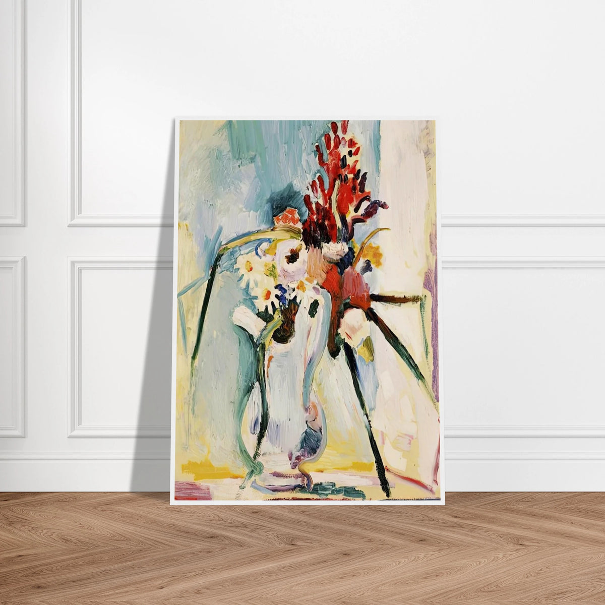 FLOWERS IN A PITCHER 1908 Framed Poster | Henri Matisse Framed Prints Wall Art | Henri Matisse Print