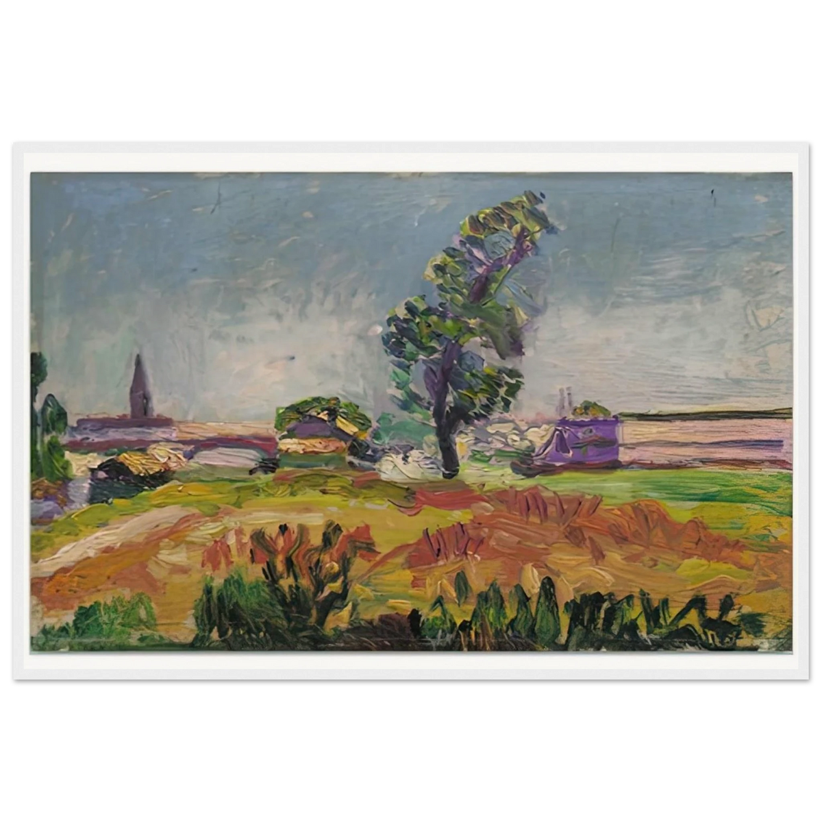 PAYSAGE DES ENVIRONS DE TOULOUSE LE PONT DES DEMOISELLES 1898 Framed Poster | Henri Matisse Framed Prints Wall Art | Henri Matisse Print