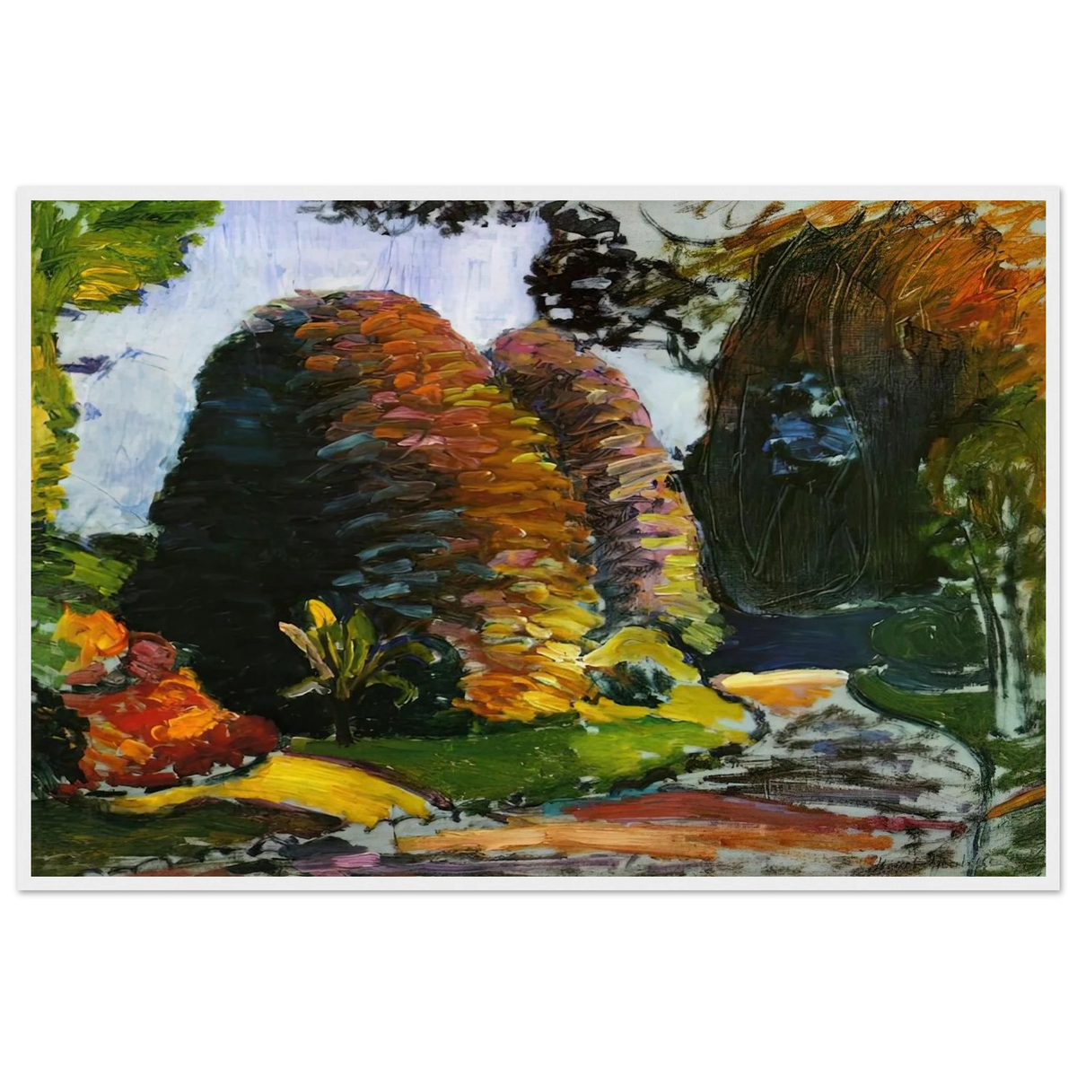 LUXEMBOURG GARDENS 1903 Framed Poster | Henri Matisse Framed Prints Wall Art | Henri Matisse Print