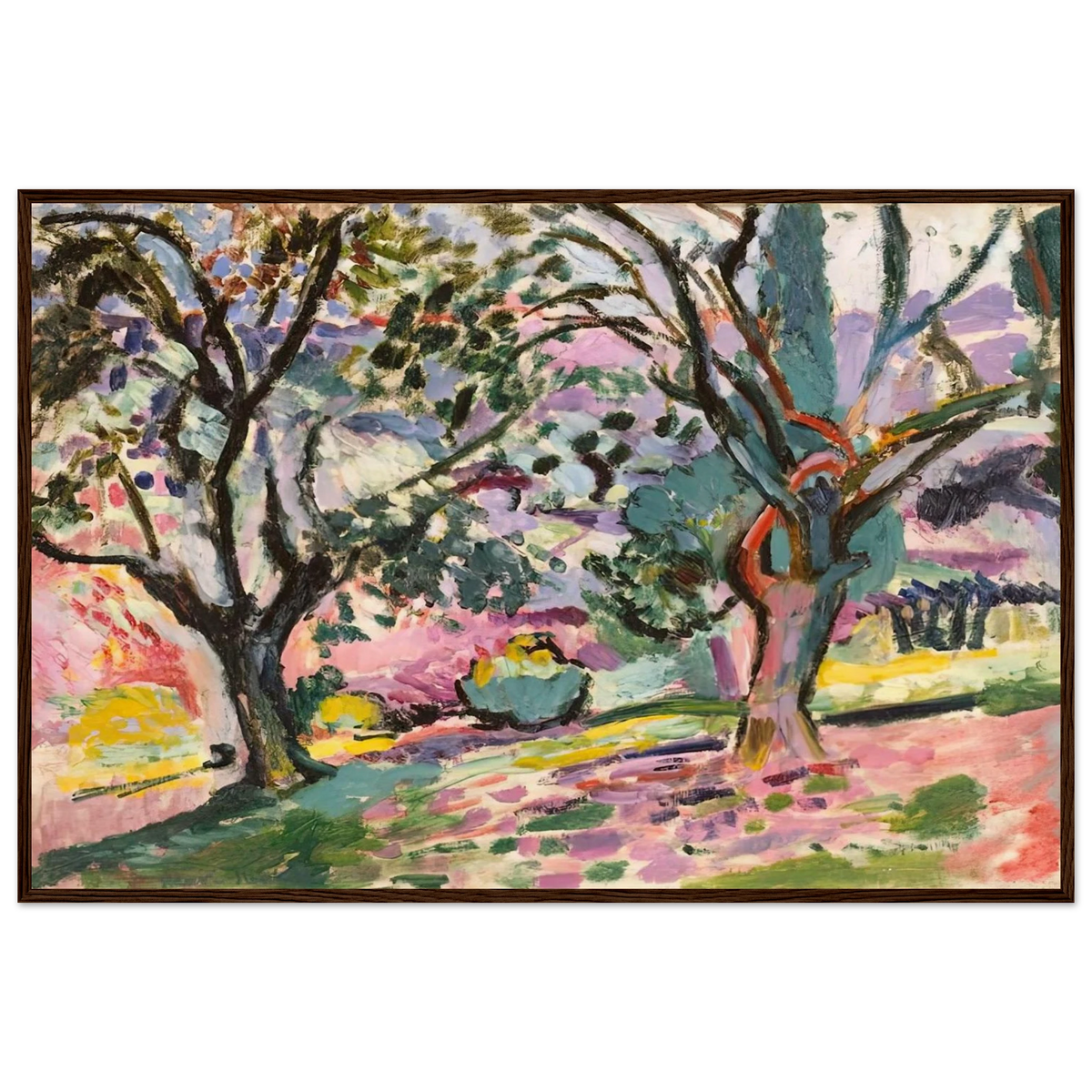 OLIVE TREES AT COLLIOURE 1906 Framed Poster | Henri Matisse Framed Prints Wall Art | Henri Matisse Print