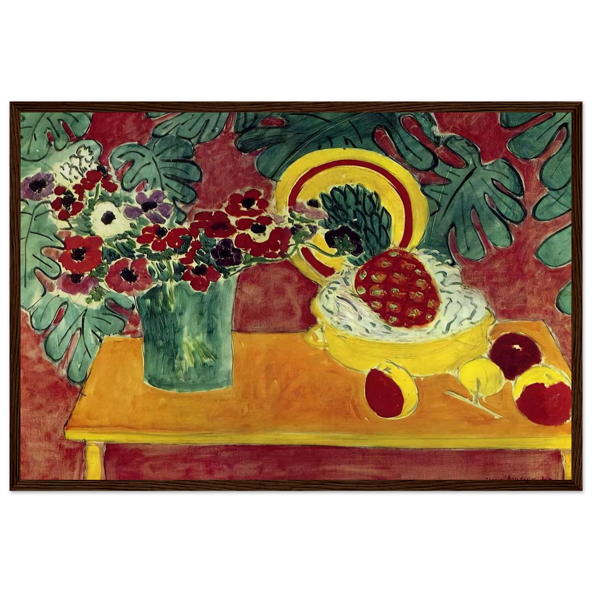 PINEAPPLE AND ANEMONES 1940 Framed Poster | Henri Matisse Framed Prints Wall Art | Henri Matisse Print