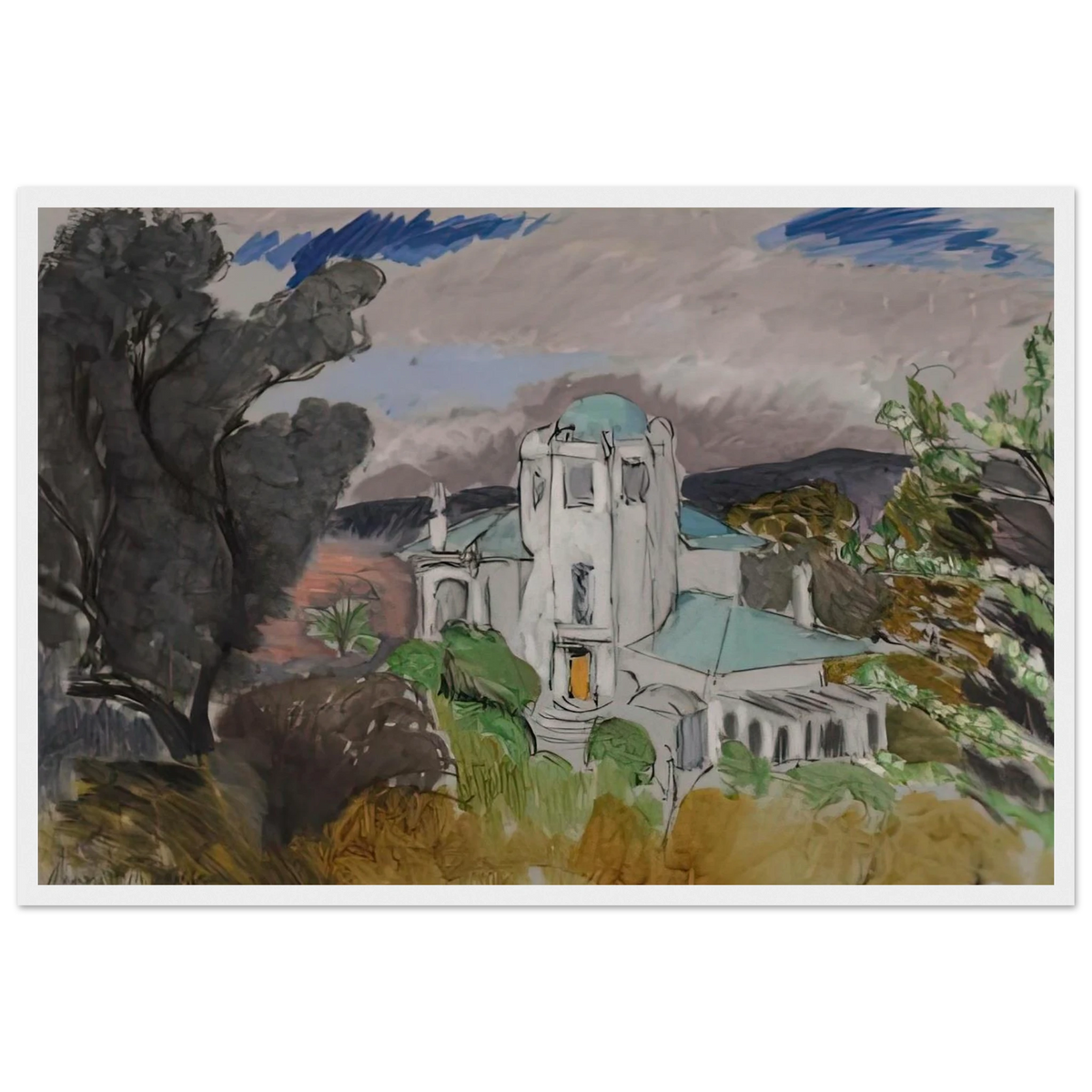 BLUE VILLA 1918 Framed Poster | Henri Matisse Framed Prints Wall Art | Henri Matisse Print