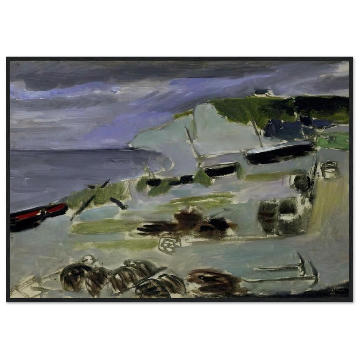 BOATS ON THE BEACH ETRETAT 1920 Framed Poster | Henri Matisse Framed Prints Wall Art | Henri Matisse Print