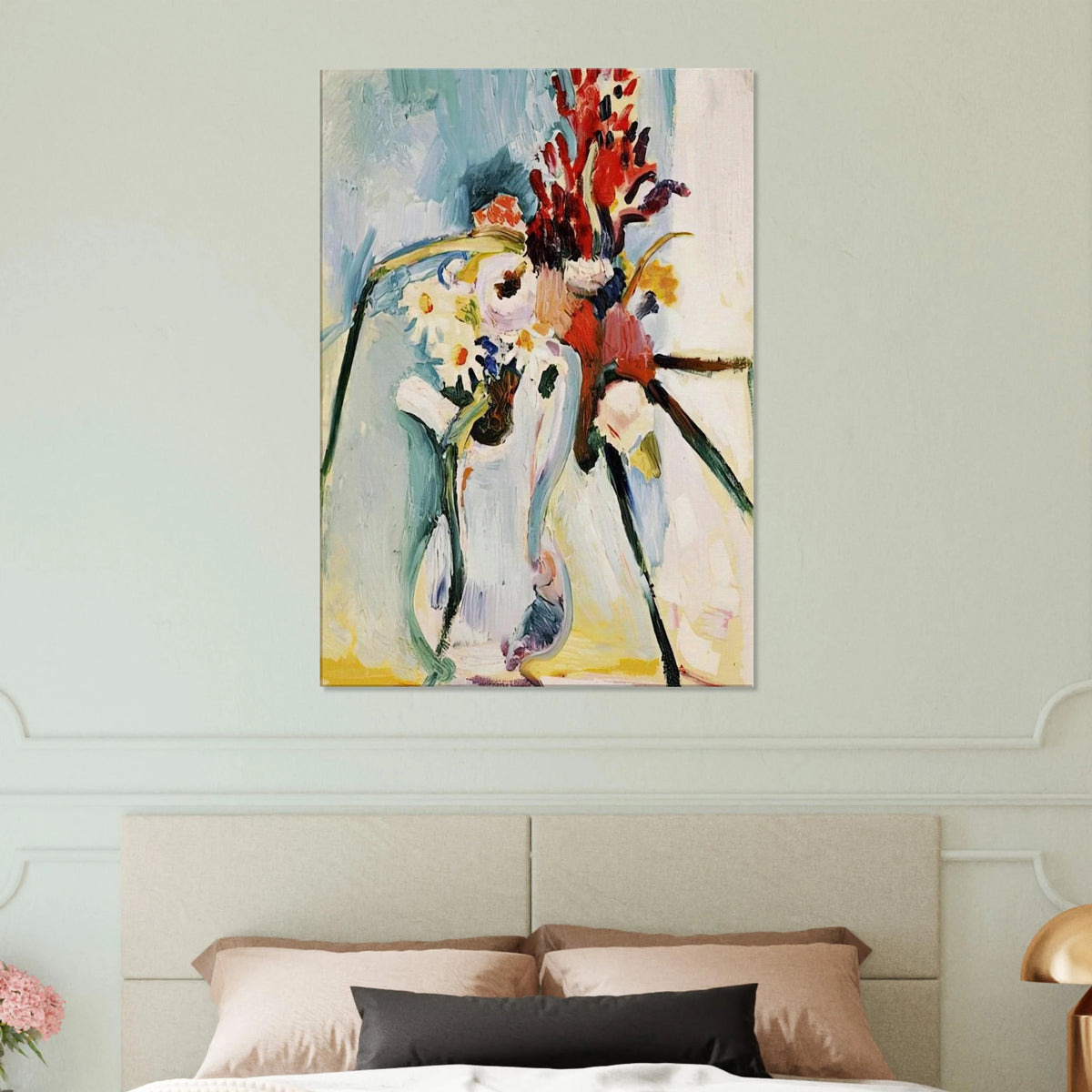 FLOWERS IN A PITCHER 1908 Canvas | Henri Matisse Canvas | Henri Matisse Print