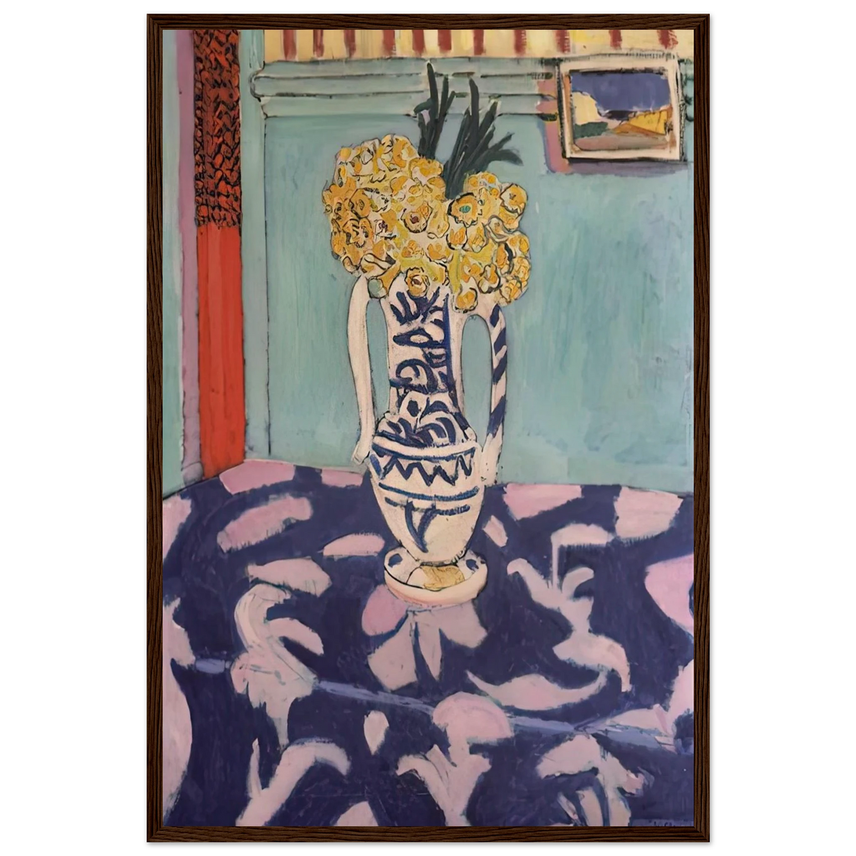 LES COUCOUS TAPIS BLEU ET ROSE 1911 Framed Poster | Henri Matisse Framed Prints Wall Art | Henri Matisse Print