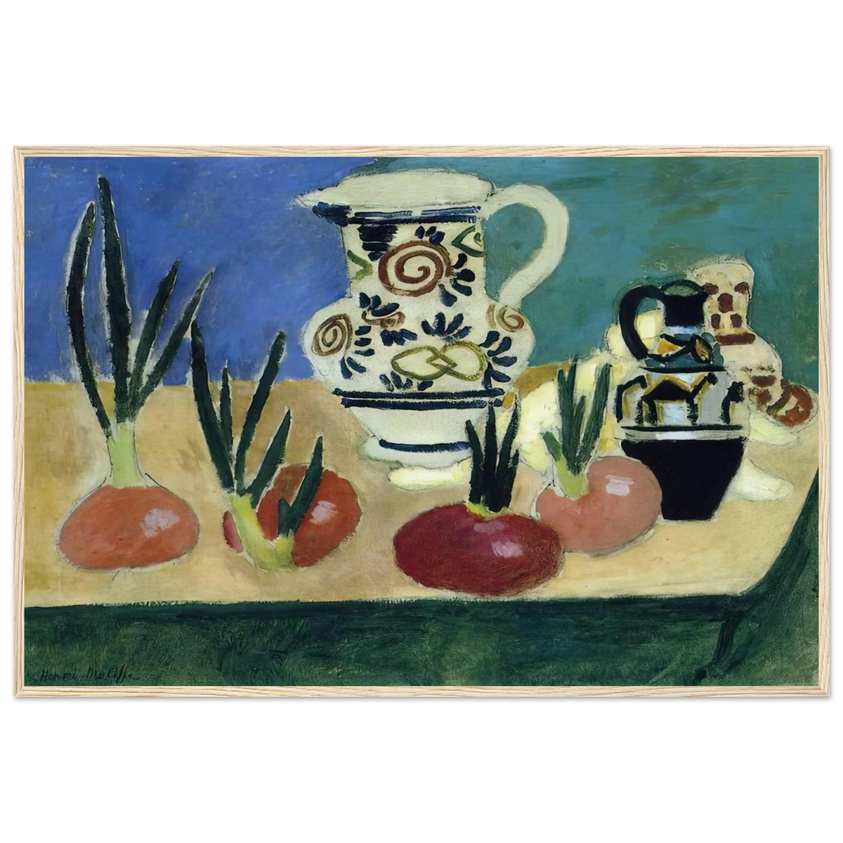 THE RED ONIONS 1906 Framed Poster | Henri Matisse Framed Prints Wall Art | Henri Matisse Print
