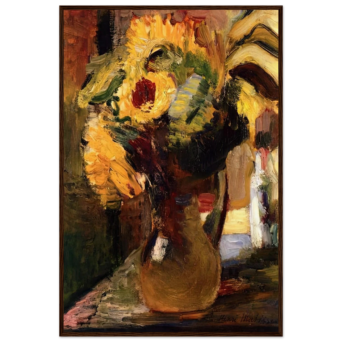 BOUQUET OF SUNFLOWERS 1897 Framed Poster | Henri Matisse Framed Prints Wall Art | Henri Matisse Print