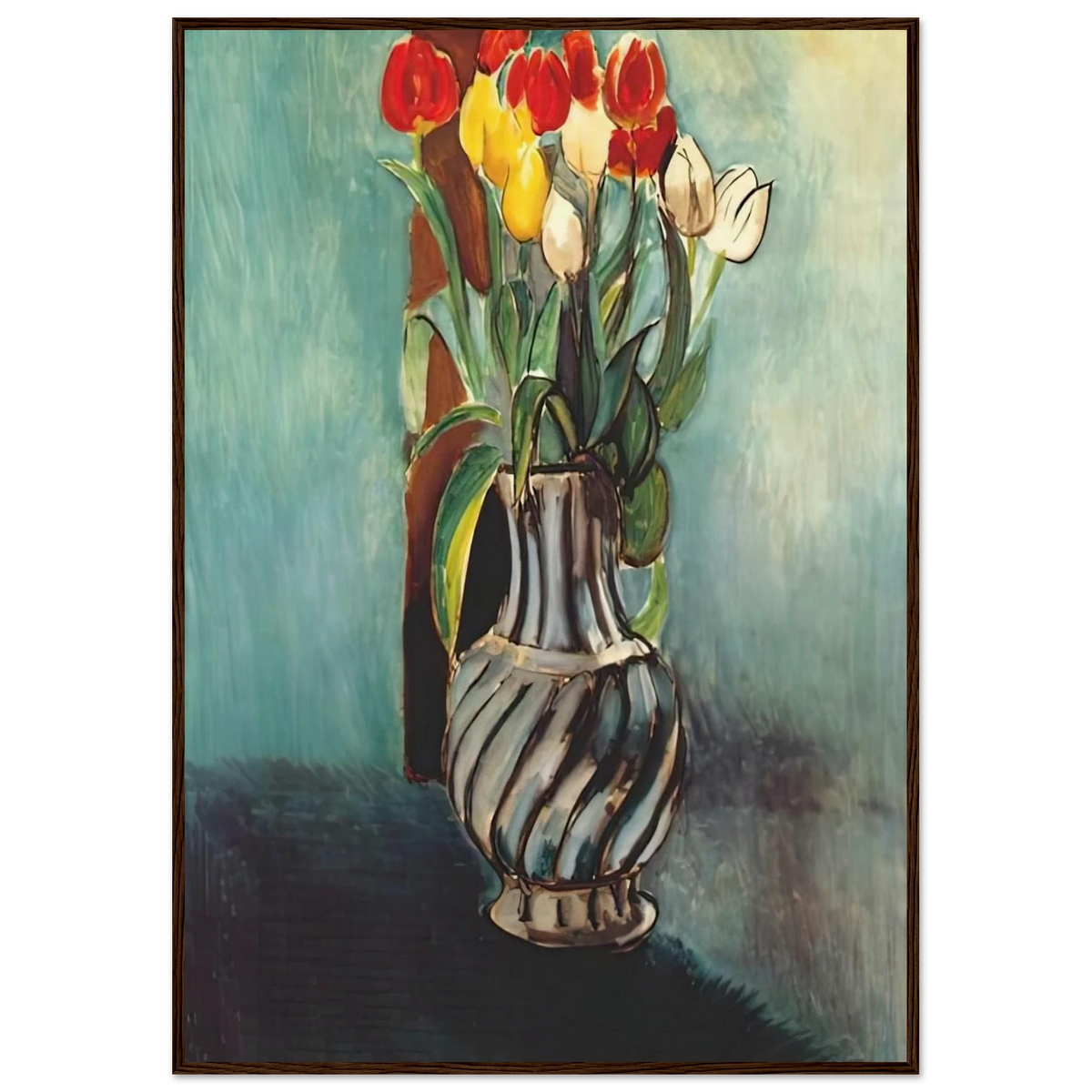 ME MYSELF STENDHAL VASE OF TULIPS 1914 Framed Poster | Henri Matisse Framed Prints Wall Art | Henri Matisse Print