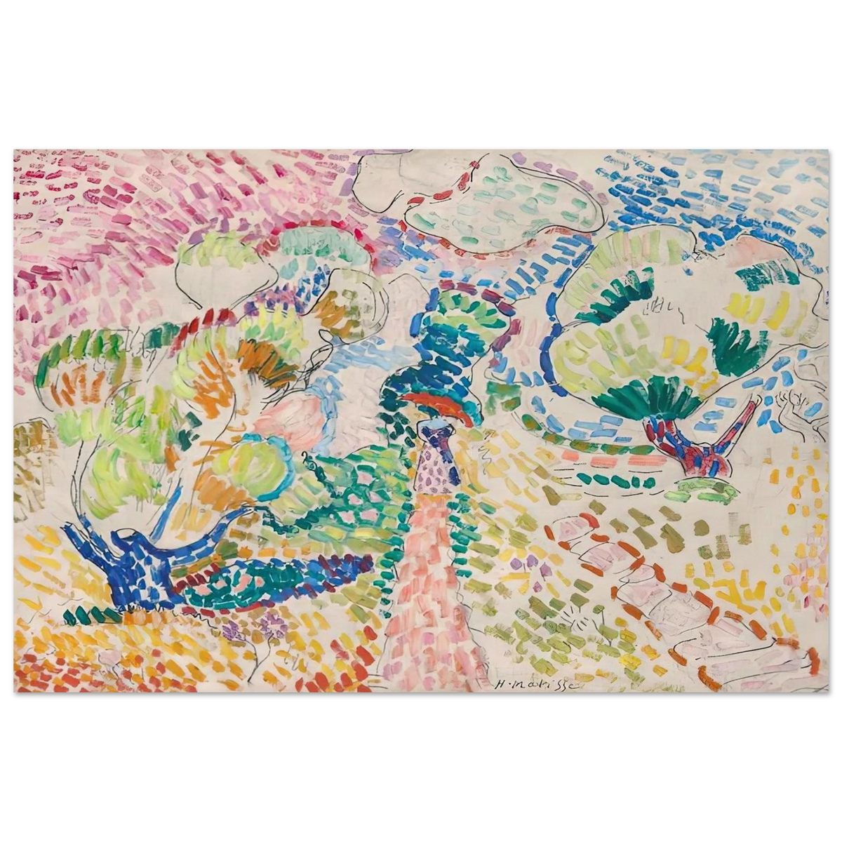 MADAME MATISSE IN THE OLIVE GROVE 1905 Poster | Henri Matisse Poster | Henri Matisse Print