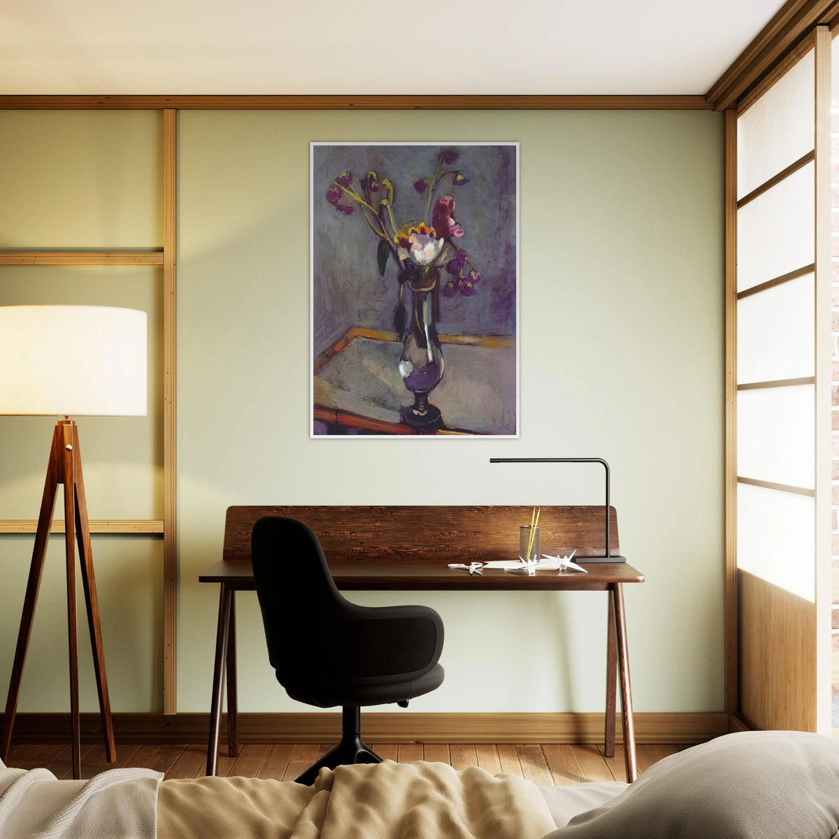 BOUQUET ON A BAMBOO TABLE 1903 Framed Poster | Henri Matisse Framed Prints Wall Art | Henri Matisse Print
