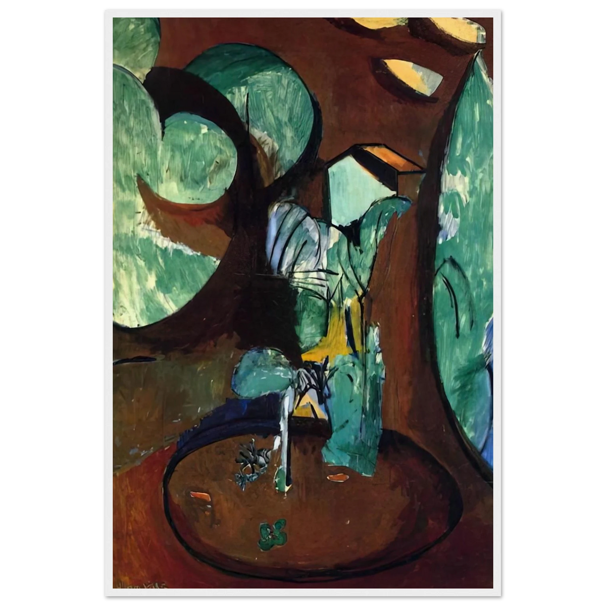 GARDEN AT ISSY Framed Poster | Henri Matisse Framed Prints Wall Art | Henri Matisse Print