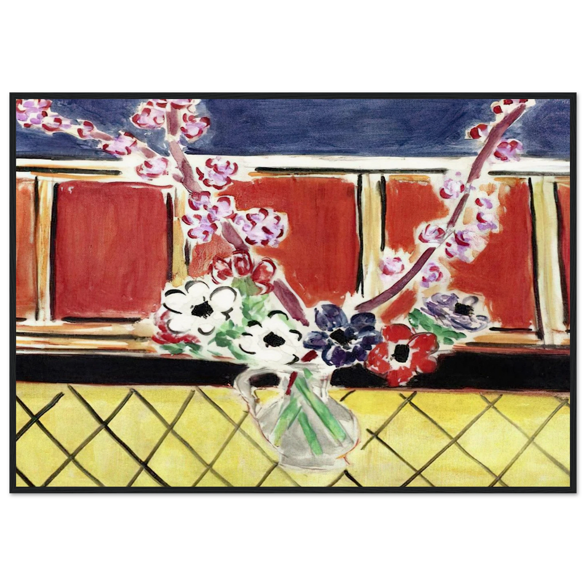 ANEMONES AND PEACH BLOSSOMS 1944 Framed Poster | Henri Matisse Framed Prints Wall Art | Henri Matisse Print