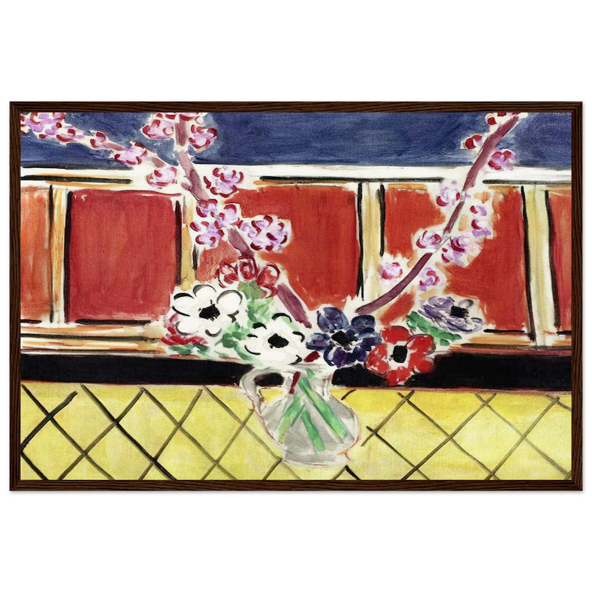 ANEMONES AND PEACH BLOSSOMS 1944 Framed Poster | Henri Matisse Framed Prints Wall Art | Henri Matisse Print