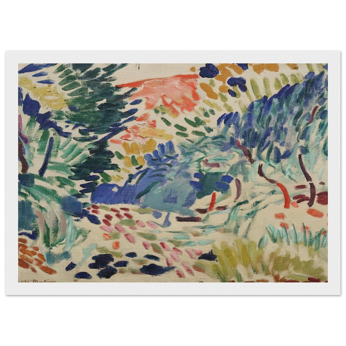 LANDSCAPE AT COLLIOURE 1905 Framed Poster | Henri Matisse Framed Prints Wall Art | Henri Matisse Print