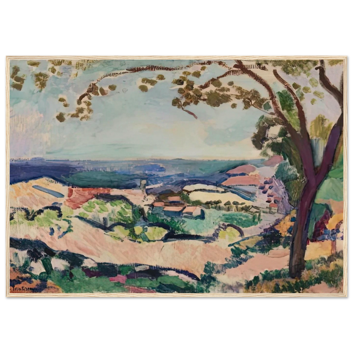 COLLIOURE LANDSCAPE 1906 Framed Poster | Henri Matisse Framed Prints Wall Art | Henri Matisse Print