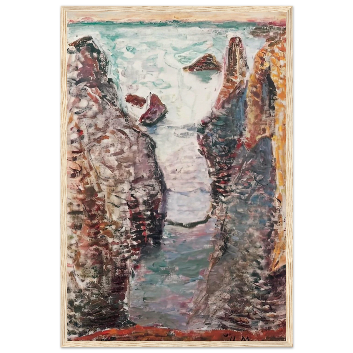 CIFFS BELLE ILE 1897 Framed Poster | Henri Matisse Framed Prints Wall Art | Henri Matisse Print