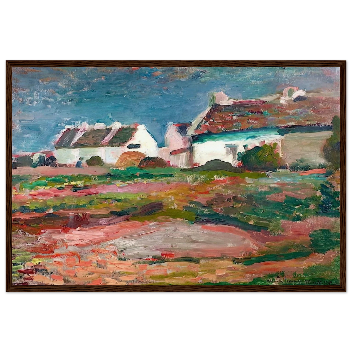 MAISONS A KERVILAHOUEN BELLE ILE 1896 Framed Poster | Henri Matisse Framed Prints Wall Art | Henri Matisse Print