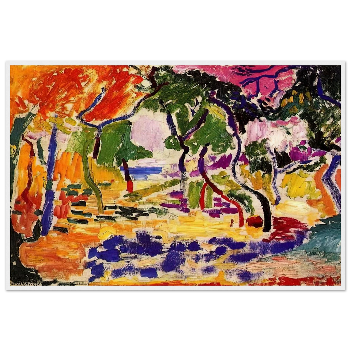 COUNTRYSIDE AT COLLIOURE 1905 Framed Poster | Henri Matisse Framed Prints Wall Art | Henri Matisse Print