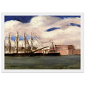WHITE CLOUDS THE OLD PORT OF MARSEILLE 1918 Framed Poster | Henri Matisse Framed Prints Wall Art | Henri Matisse Print