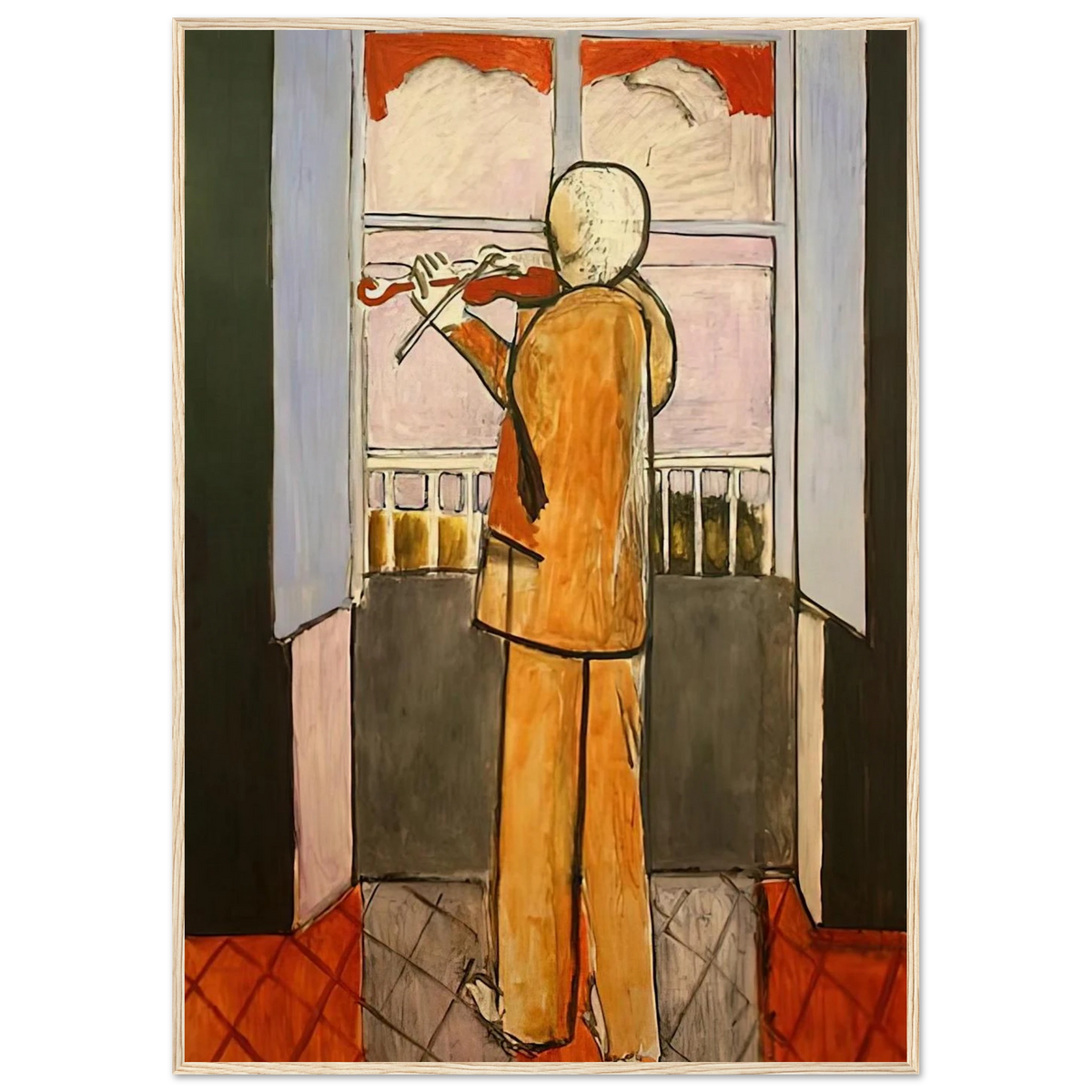 THE VIOLINIST AT THE WINDOW 1918 Framed Poster | Henri Matisse Framed Prints Wall Art | Henri Matisse Print