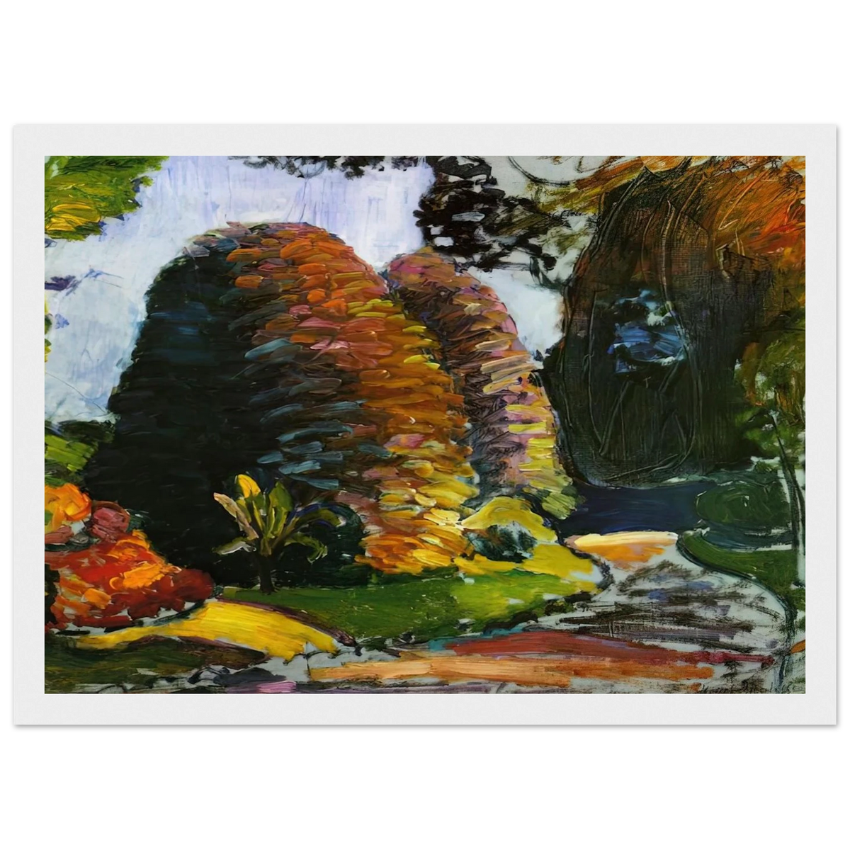 LUXEMBOURG GARDENS 1903 Framed Poster | Henri Matisse Framed Prints Wall Art | Henri Matisse Print