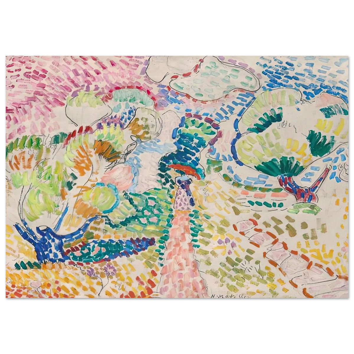 MADAME MATISSE IN THE OLIVE GROVE 1905 Poster | Henri Matisse Poster | Henri Matisse Print