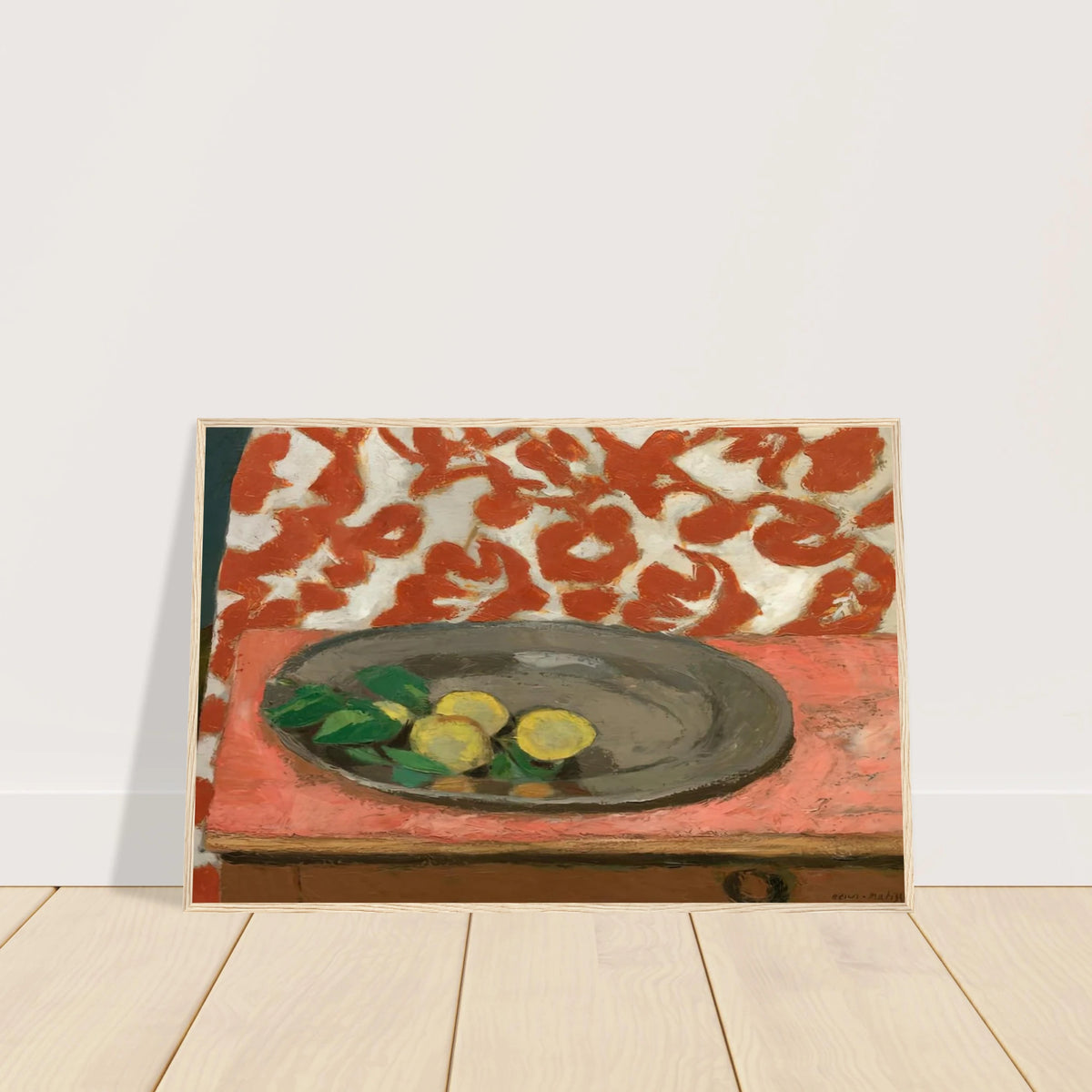 LEMONS ON A PEWTER PLATE 1929 Framed Poster | Henri Matisse Framed Prints Wall Art | Henri Matisse Print