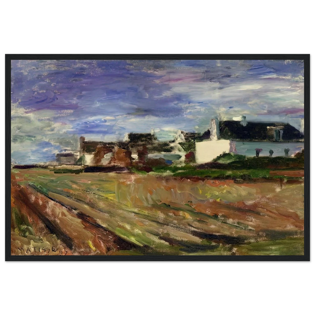 FARMS IN BRITTANY BELLE ILE 1897 Framed Poster | Henri Matisse Framed Prints Wall Art | Henri Matisse Print