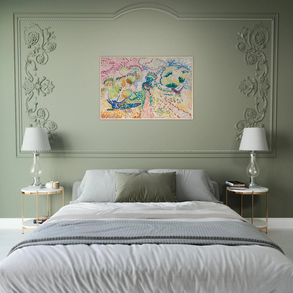 MADAME MATISSE IN THE OLIVE GROVE 1905 Framed Poster | Henri Matisse Framed Prints Wall Art | Henri Matisse Print