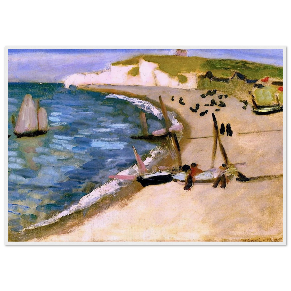 AHT AMONT CLIFFS AT ETRETAT 1921 Framed Poster | Henri Matisse Framed Prints Wall Art | Henri Matisse Print