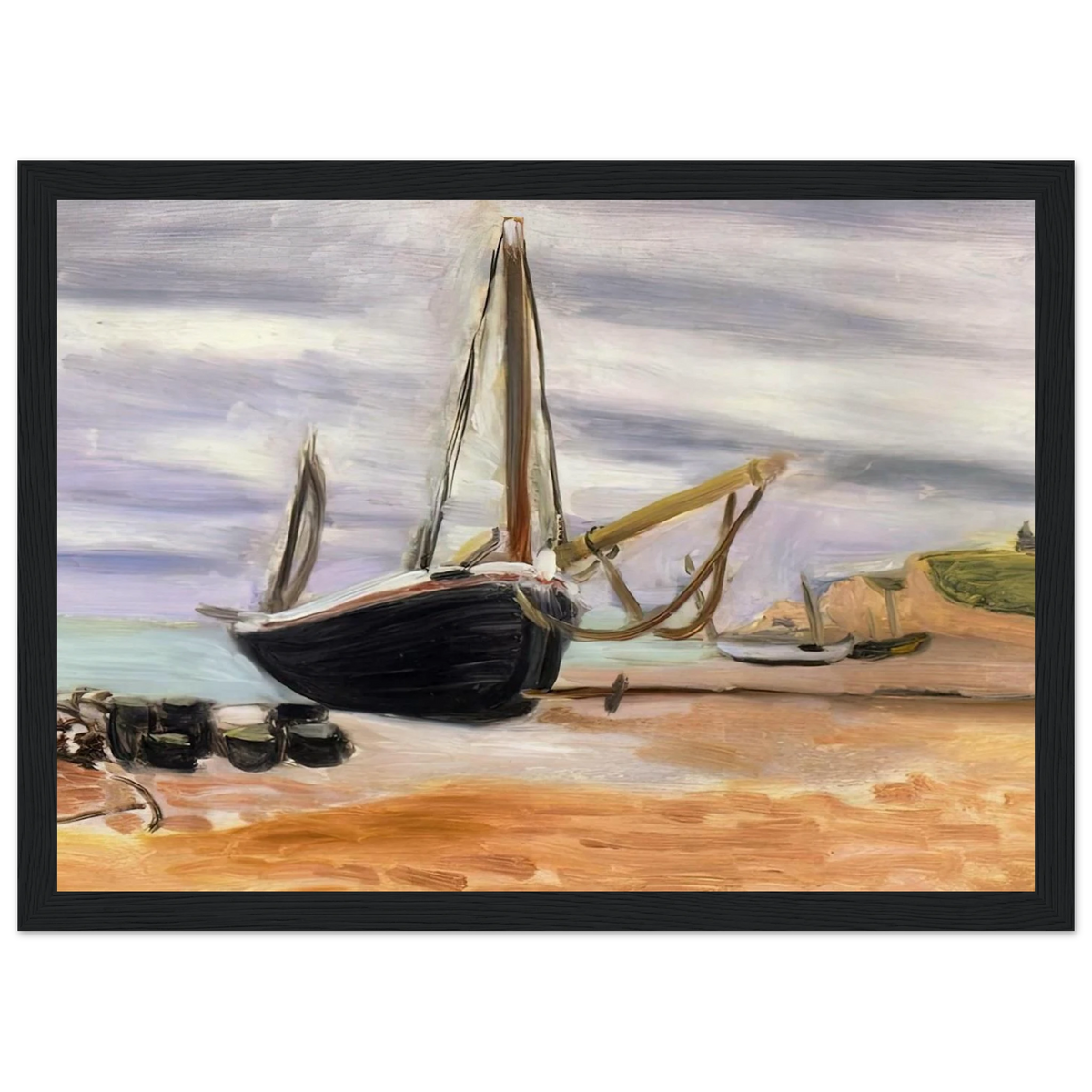 BOATS AT ETRETAT 1920 Framed Poster | Henri Matisse Framed Prints Wall Art | Henri Matisse Print