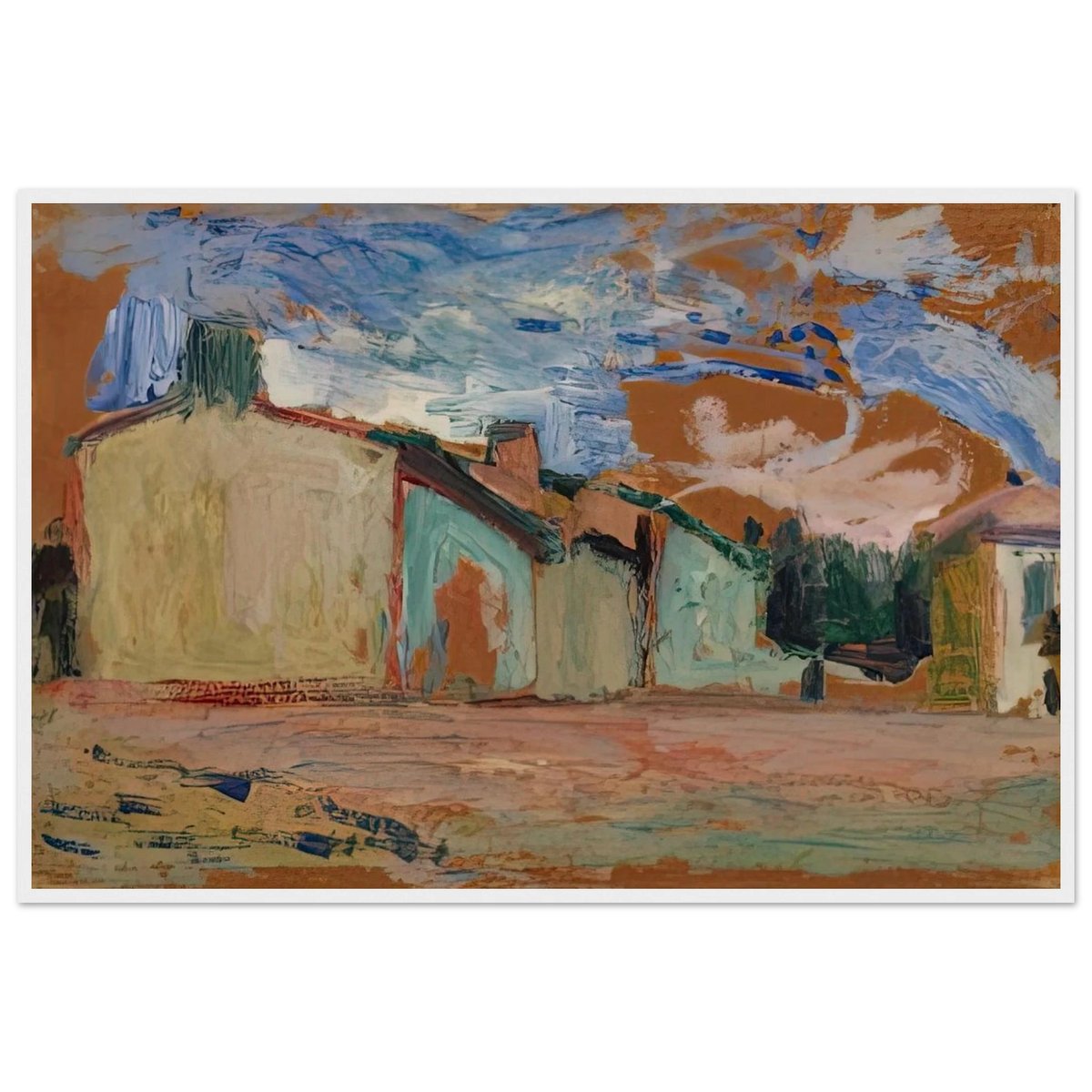HOUSES FENOUILLET 1898 Framed Poster | Henri Matisse Framed Prints Wall Art | Henri Matisse Print