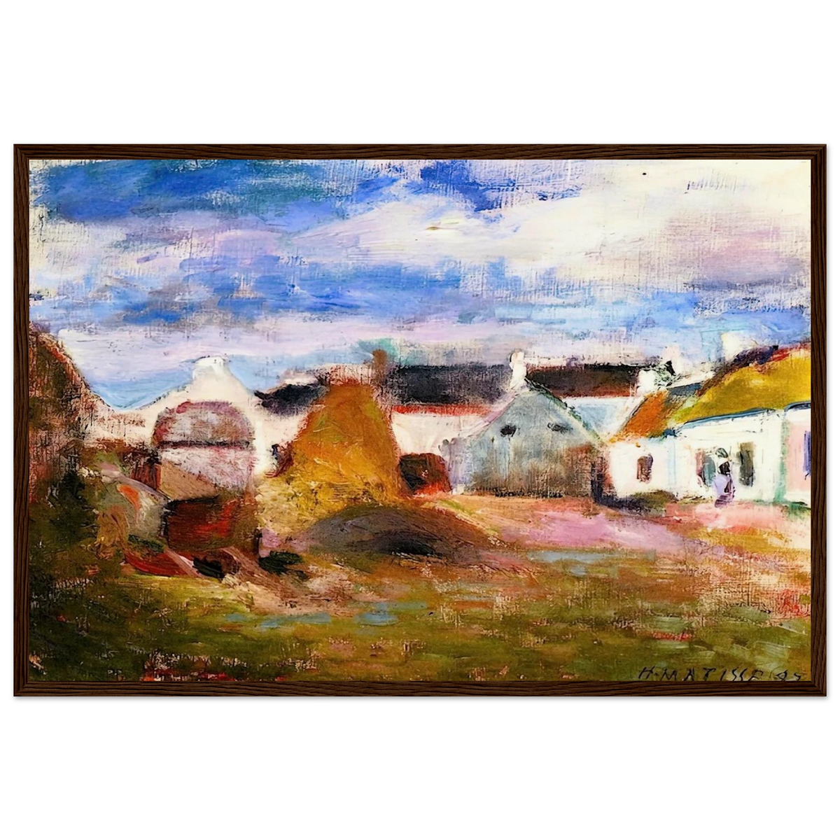 FARMYARD IN BRITTANY 1897 Framed Poster | Henri Matisse Framed Prints Wall Art | Henri Matisse Print