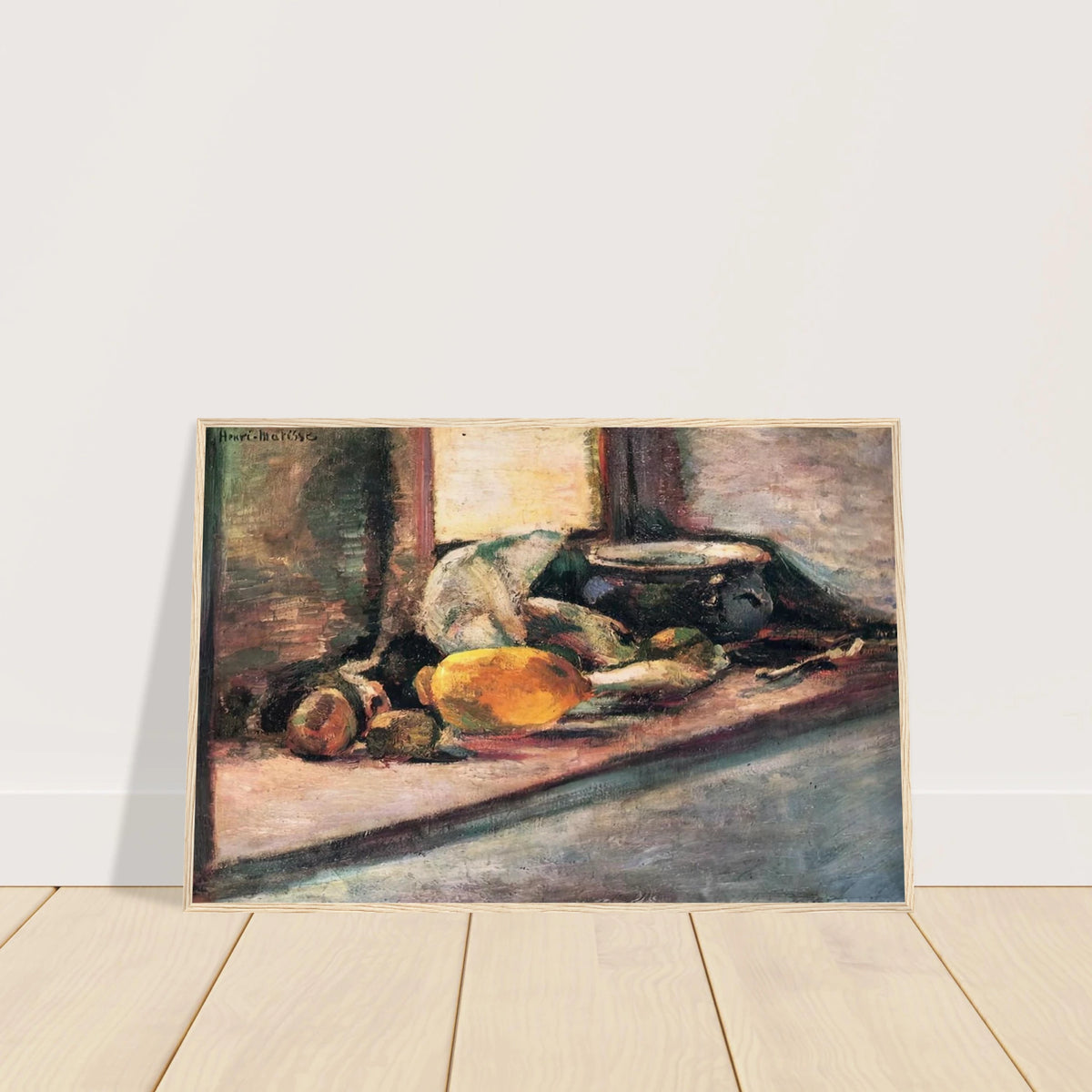 BLUE POT AND LEMON 1897 Framed Poster | Henri Matisse Framed Prints Wall Art | Henri Matisse Print