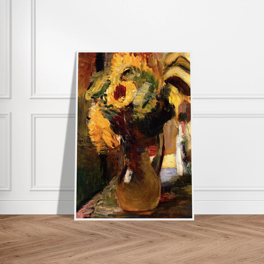 BOUQUET OF SUNFLOWERS 1897 Framed Poster | Henri Matisse Framed Prints Wall Art | Henri Matisse Print