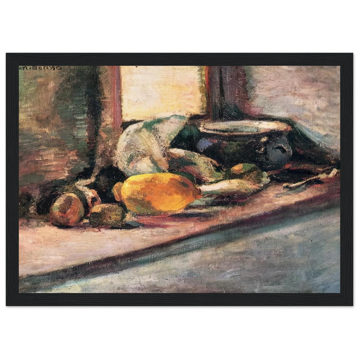 BLUE POT AND LEMON 1897 Framed Poster | Henri Matisse Framed Prints Wall Art | Henri Matisse Print