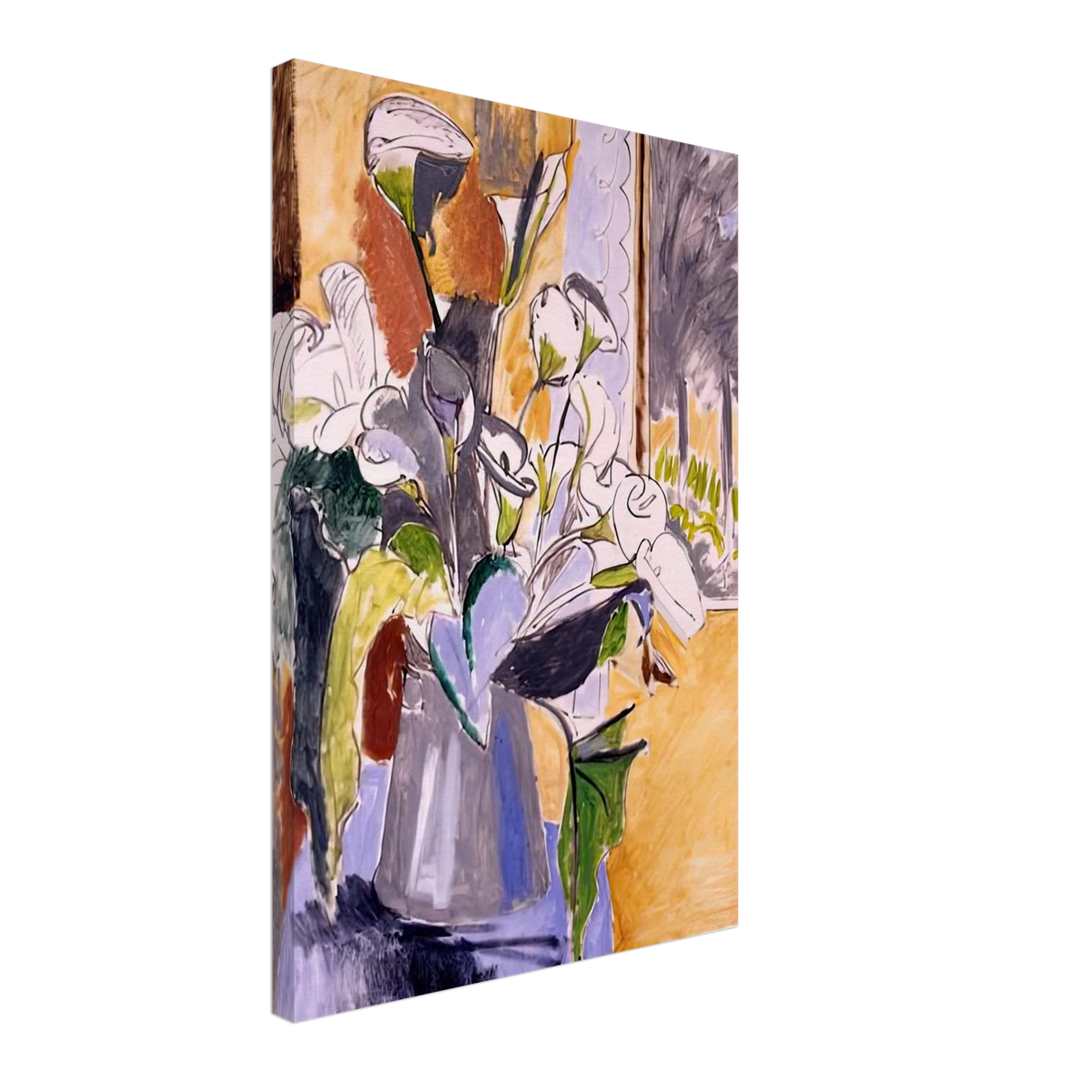 BOUQUET OF FLOWERS ON A VERANDA 1912 Canvas | Henri Matisse Canvas | Henri Matisse Print