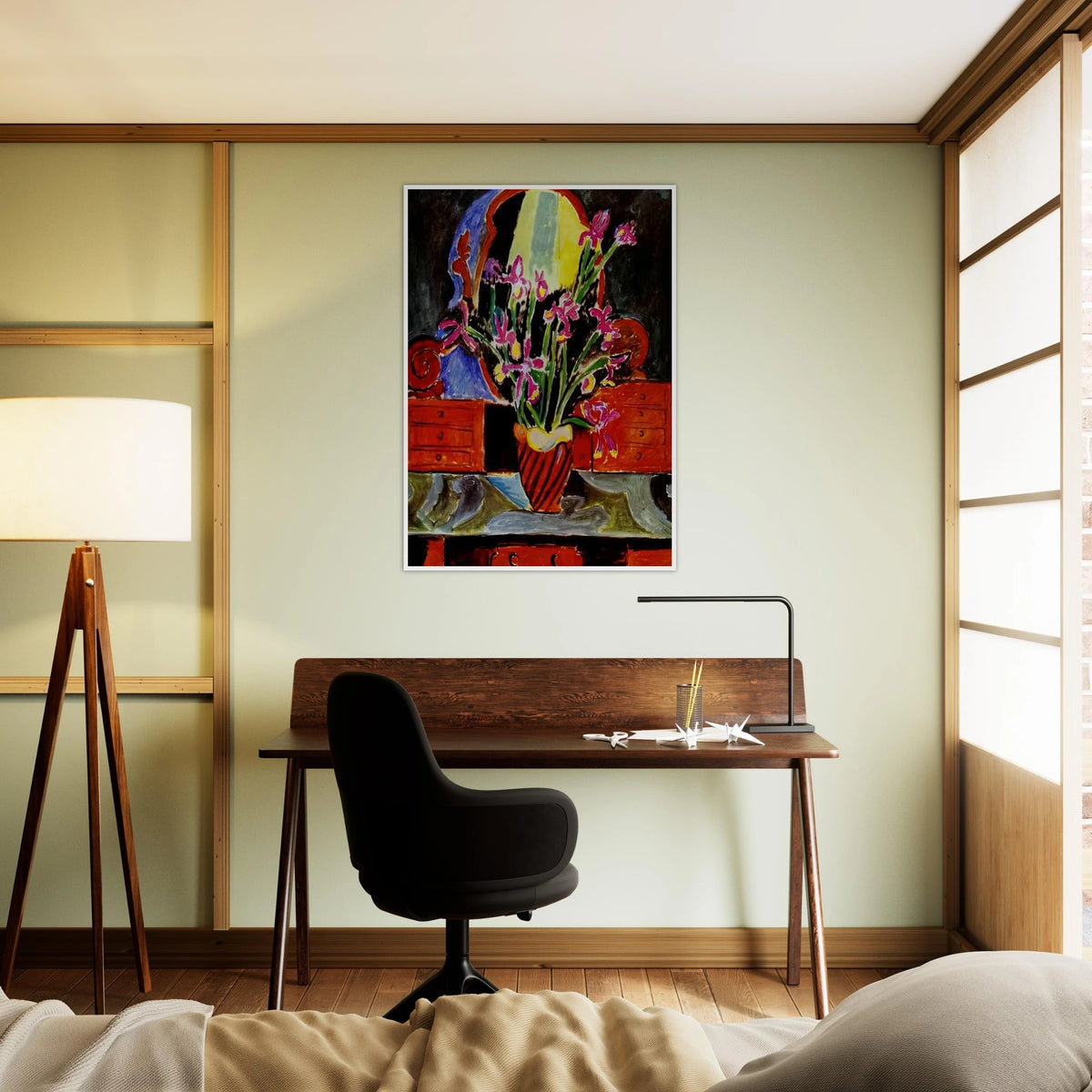 VASE OF IRISES 1912 Framed Poster | Henri Matisse Framed Prints Wall Art | Henri Matisse Print