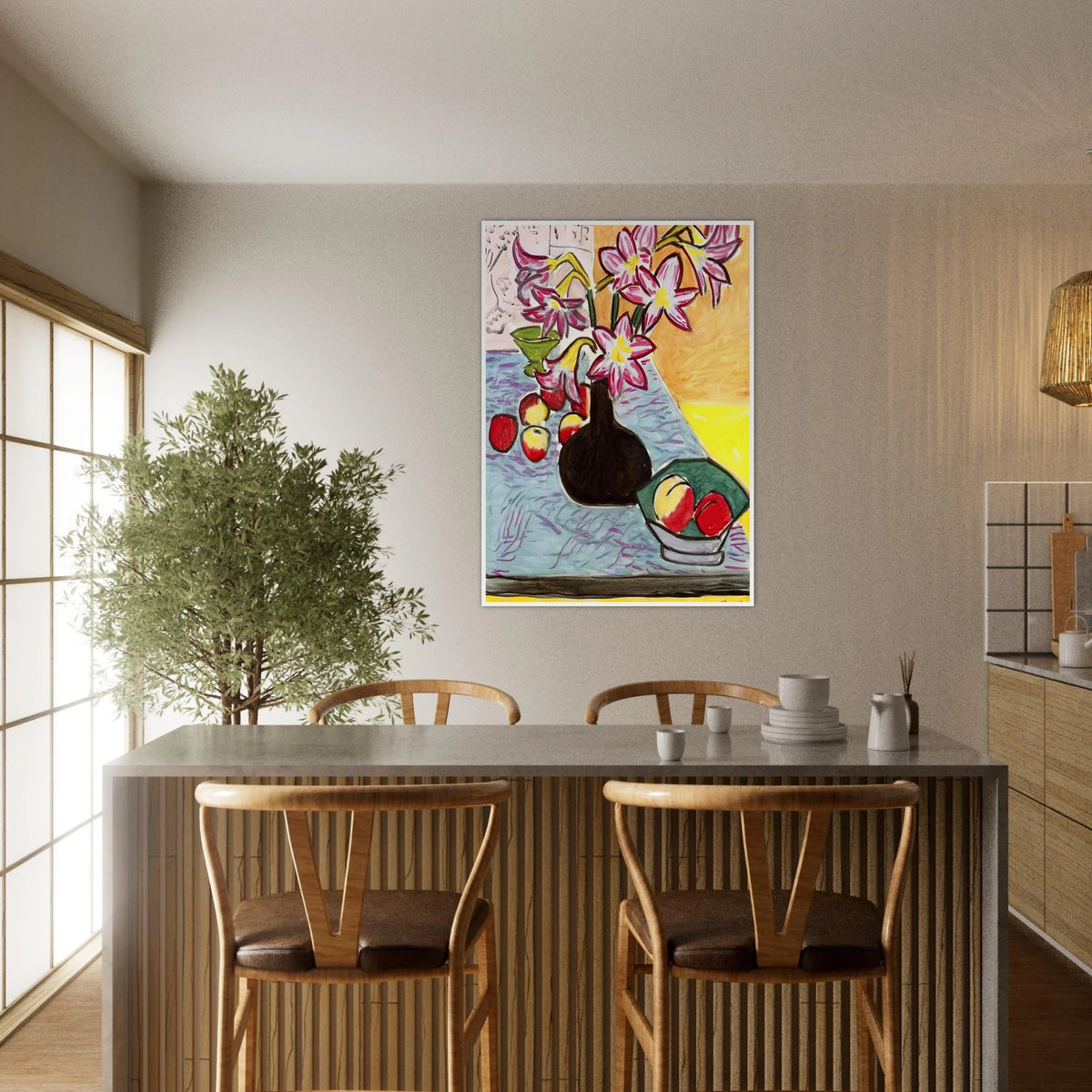 VASE OF AMARYLLIS 1941 Framed Poster | Henri Matisse Framed Prints Wall Art | Henri Matisse Print