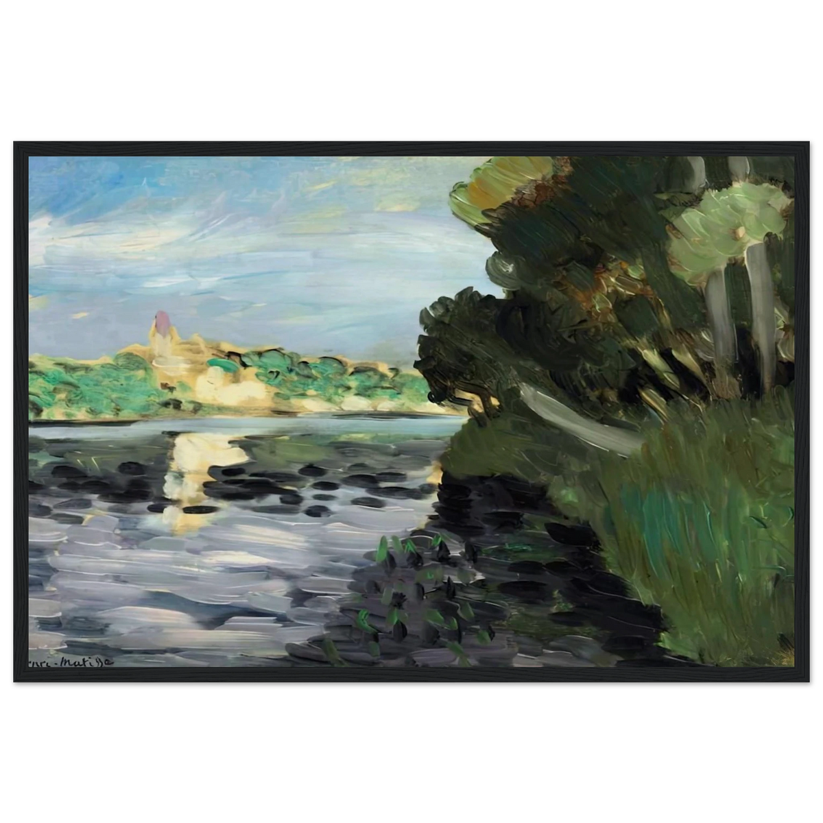 BORDS DE LA SEINE A VETHEUIL 1920 Framed Poster | Henri Matisse Framed Prints Wall Art | Henri Matisse Print