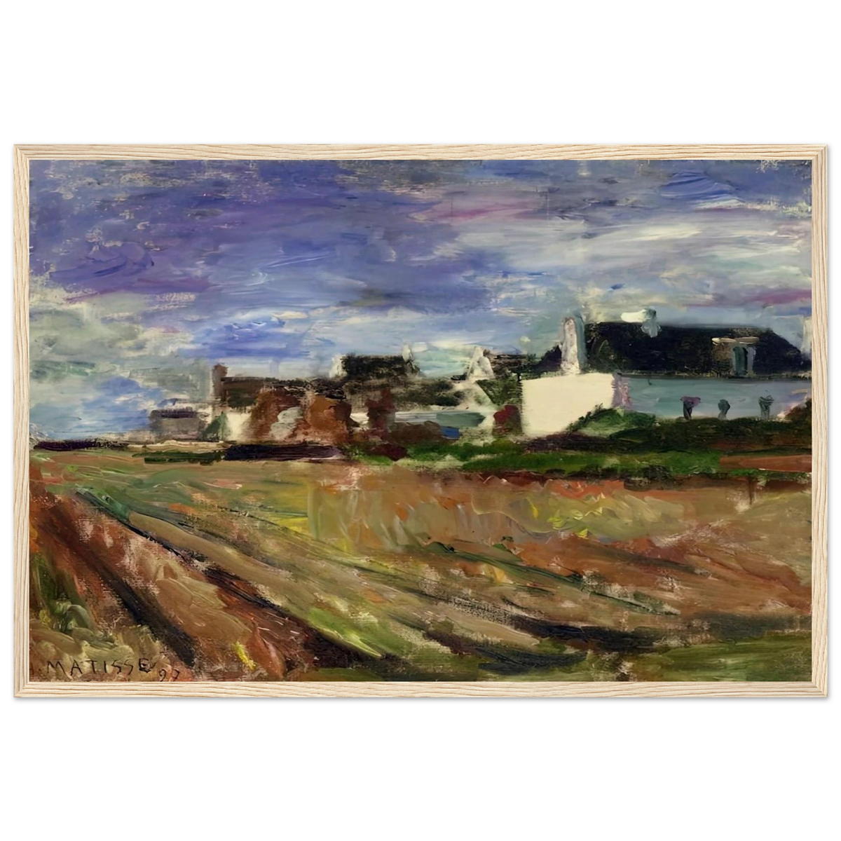 FARMS IN BRITTANY BELLE ILE 1897 Framed Poster | Henri Matisse Framed Prints Wall Art | Henri Matisse Print