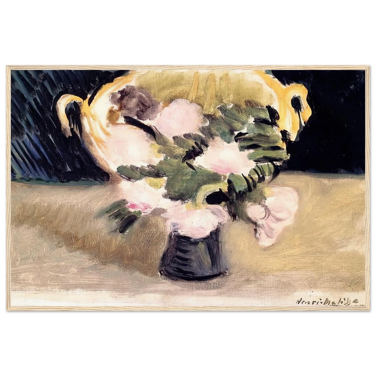 FLOWERS 1919 Framed Poster | Henri Matisse Framed Prints Wall Art | Henri Matisse Print