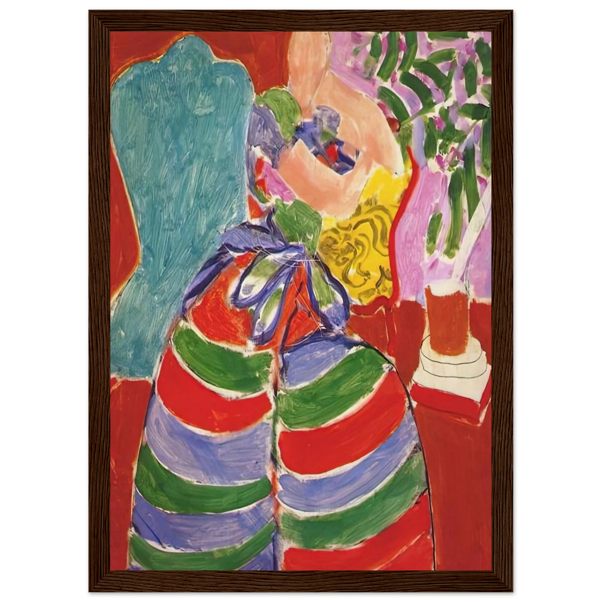 THE STRIPED DRESS 1938 Framed Poster | Henri Matisse Framed Prints Wall Art | Henri Matisse Print