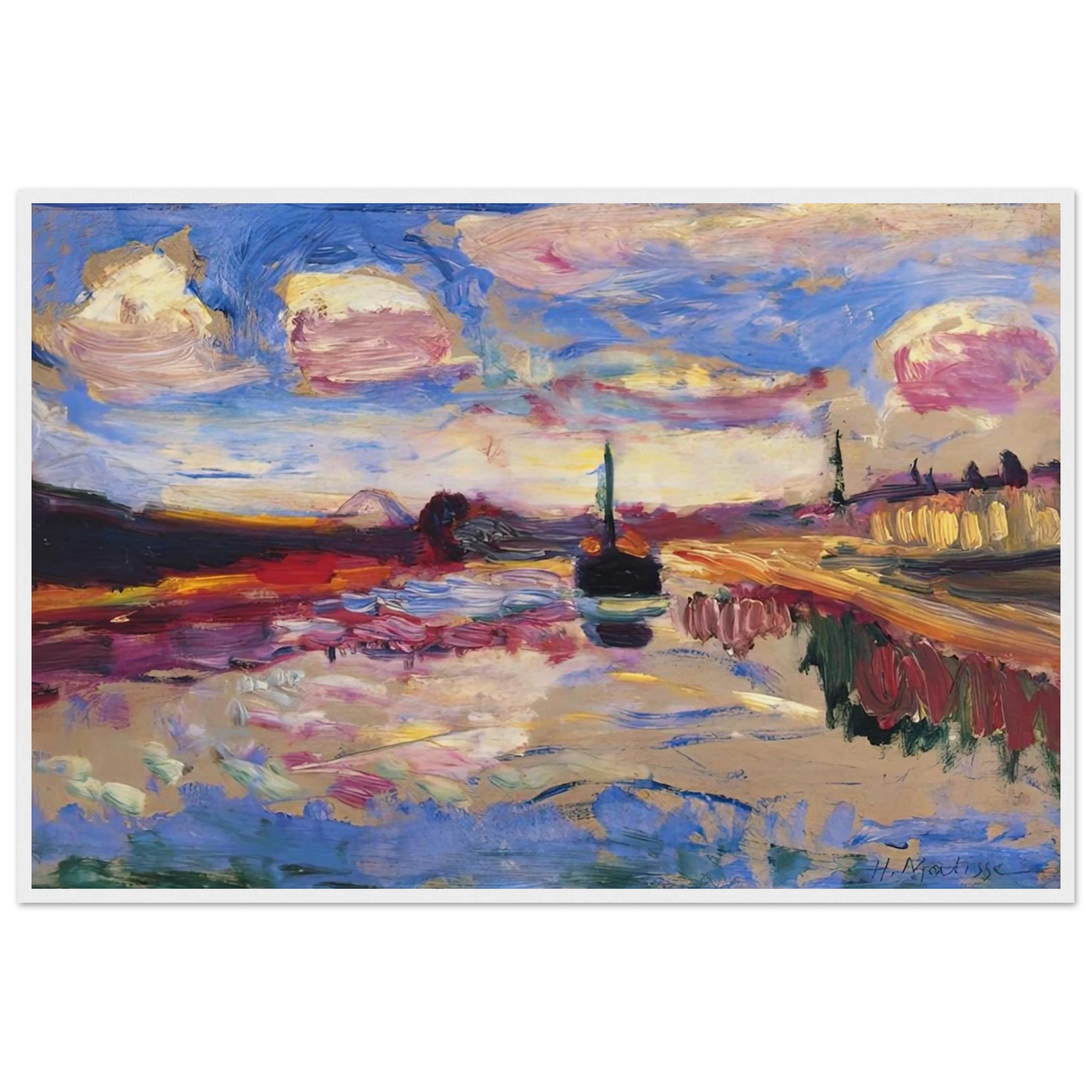 CANAL DU MIDI 1899 Framed Poster | Henri Matisse Framed Prints Wall Art | Henri Matisse Print