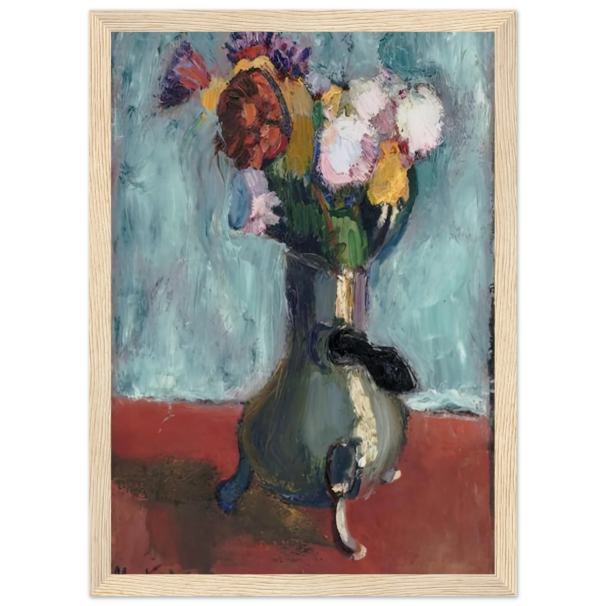 BOUQUET OF FLOWERS IN CHOCOLATE 1902 Framed Poster | Henri Matisse Framed Prints Wall Art | Henri Matisse Print